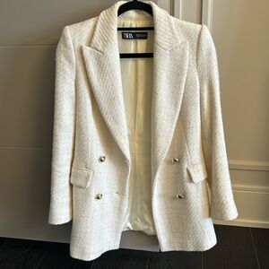 White Tweed Blazer